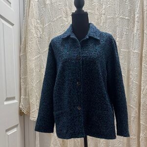 Chico's Design Women’s Multicolor Textured Boucle Blazer